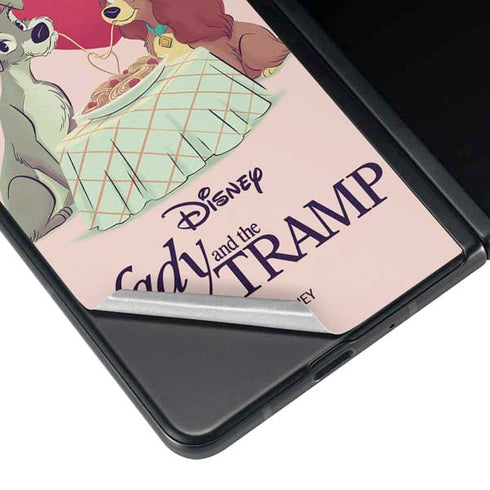 Disney Lady & The Tramp Spaghetti Dinner Galaxy Z Fold4 5G Skin