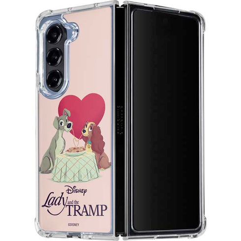 Disney Lady & The Tramp Spaghetti Dinner Galaxy Z Fold5 5G Clear Case