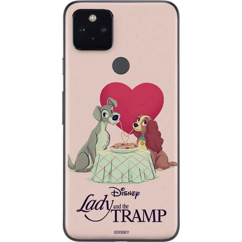 Disney Lady & The Tramp Spaghetti Dinner Google Pixel 4a 5G Skin