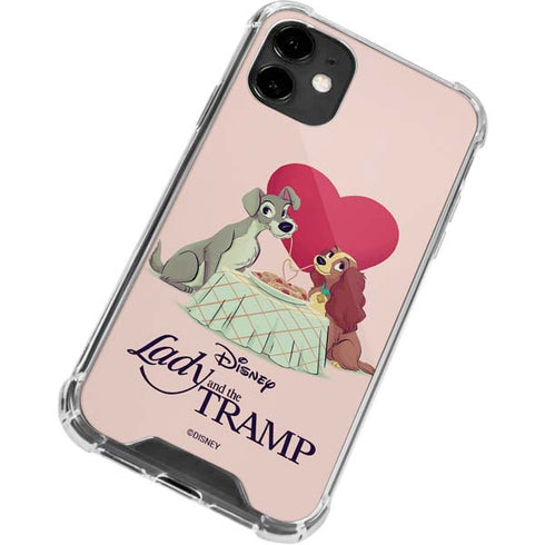 Disney Lady & The Tramp Spaghetti Dinner iPhone 12 Clear Case