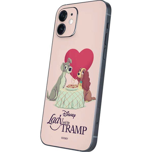 Disney Lady & The Tramp Spaghetti Dinner iPhone 12 Mini Skin