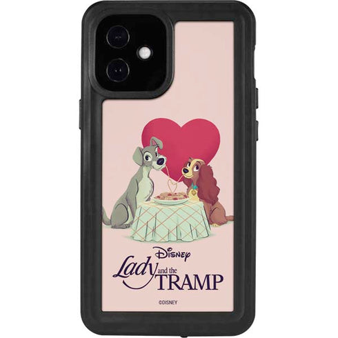 Disney Lady & The Tramp Spaghetti Dinner iPhone 12 Mini Waterproof Case