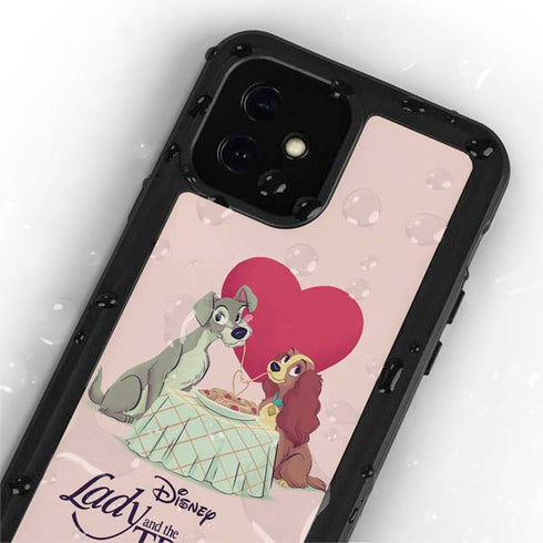 Disney Lady & The Tramp Spaghetti Dinner iPhone 12 Mini Waterproof Case