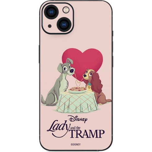 Disney Lady & The Tramp Spaghetti Dinner iPhone 13 Skin