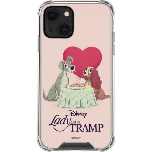Disney Lady & The Tramp Spaghetti Dinner iPhone 14 Plus Clear Case