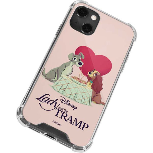 Disney Lady & The Tramp Spaghetti Dinner iPhone 14 Plus Clear Case