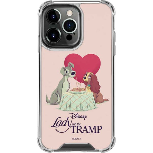Disney Lady & The Tramp Spaghetti Dinner iPhone 14 Pro Clear Case