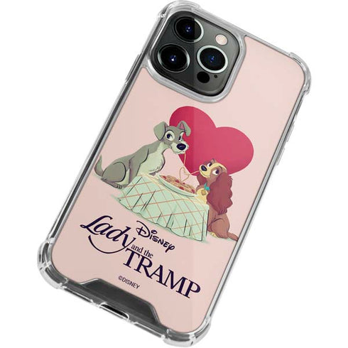Disney Lady & The Tramp Spaghetti Dinner iPhone 14 Pro Clear Case