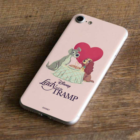 Disney Lady & The Tramp Spaghetti Dinner iPhone 8 Skin