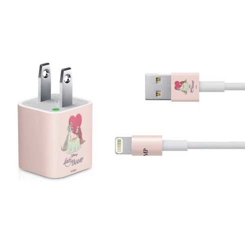 Disney Lady & The Tramp Spaghetti Dinner iPhone Charger (5W USB) Skin
