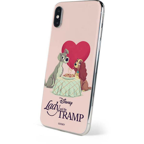 Disney Lady & The Tramp Spaghetti Dinner iPhone XS Skin