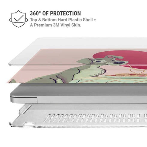 Disney Lady & The Tramp Spaghetti Dinner MacBook Air 15in (2023-2025) Case plus Skin