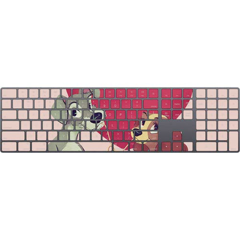 Disney Lady & The Tramp Spaghetti Dinner Magic Keyboard with Numeric Keypad Skin