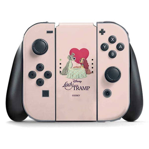 Disney Lady & The Tramp Spaghetti Dinner Nintendo Switch (2017-2021) Joy-Con Controller Skin