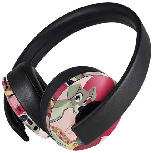 Disney Lady & The Tramp Spaghetti Dinner PlayStation 4 Gold Wireless Headset Skin