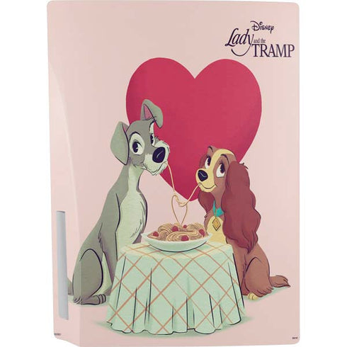 Disney Lady & The Tramp Spaghetti Dinner PS5 Console Skin