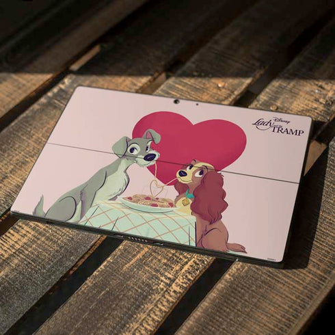 Disney Lady & The Tramp Spaghetti Dinner Surface Pro 7 Skin