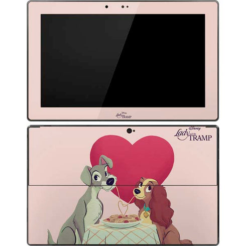 Disney Lady & The Tramp Spaghetti Dinner Surface Pro Tablet Skin