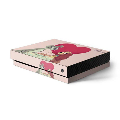 Disney Lady & The Tramp Spaghetti Dinner Xbox One X Console Skin