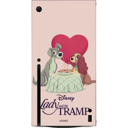 Disney Lady & The Tramp Spaghetti Dinner Xbox Series X Console Skin