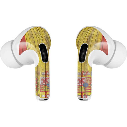 Spain Flag Dark Wood AirPods Pro 2nd Gen Skin