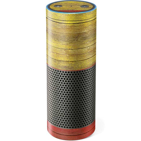 Spain Flag Dark Wood Amazon Echo Skin