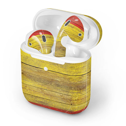 Spain Flag Dark Wood Apple AirPods 2 Skin