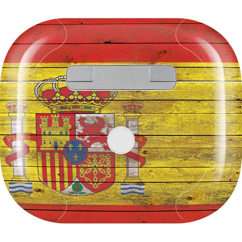 Spain Flag Dark Wood Apple AirPods (3rd Gen 2021) Skin