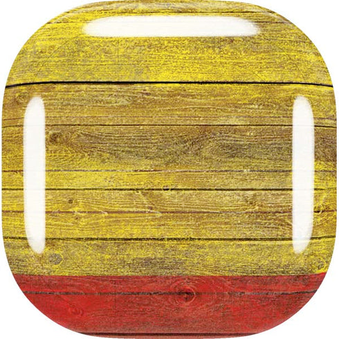 Spain Flag Dark Wood Galaxy Buds Live Skin