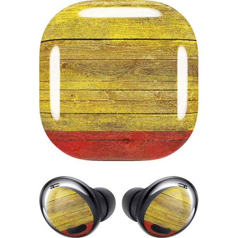 Spain Flag Dark Wood Galaxy Buds Pro Skin