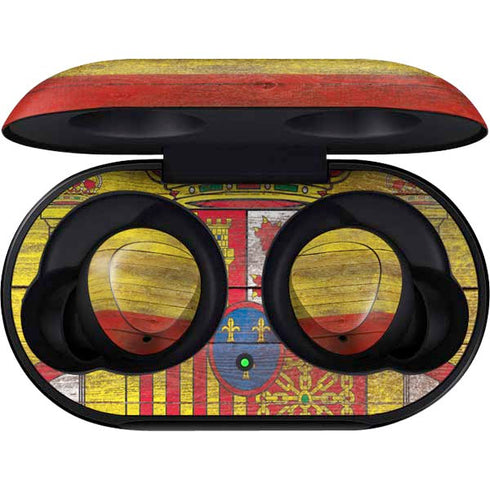 Spain Flag Dark Wood Galaxy Buds Skin