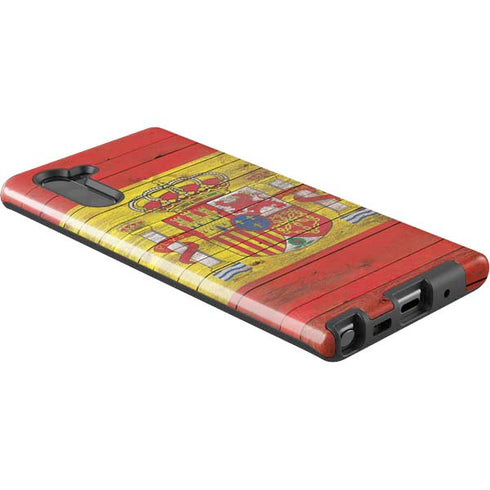 Spain Flag Dark Wood Galaxy Note 10 Pro Case