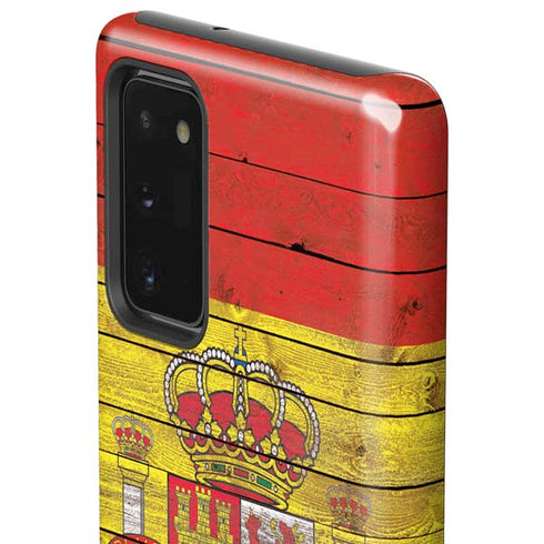 Spain Flag Dark Wood Galaxy Note20 5G Pro Case