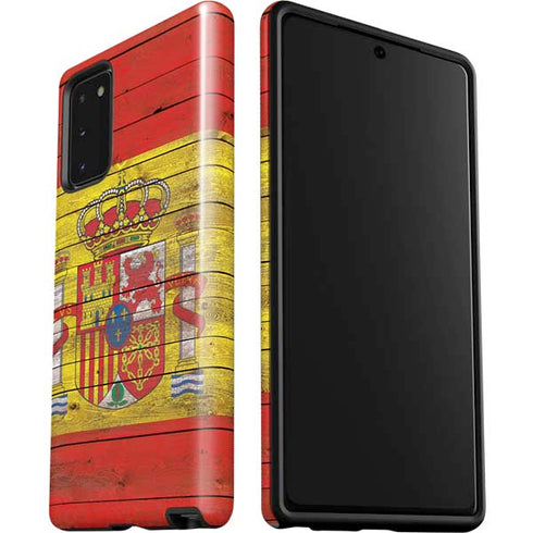 Spain Flag Dark Wood Galaxy Note20 5G Pro Case