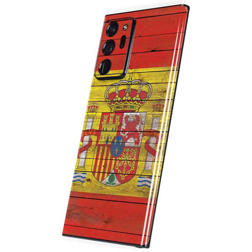 Spain Flag Dark Wood Galaxy Note20 Ultra 5G Skin