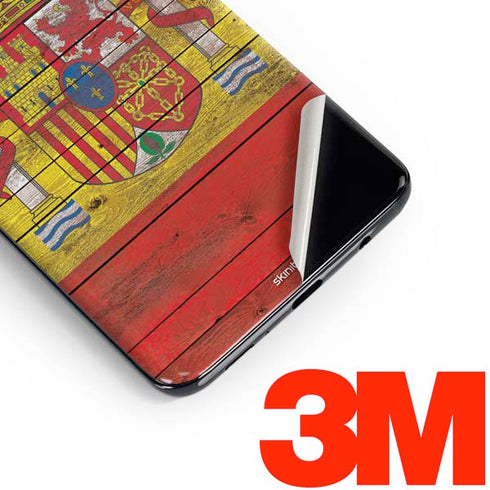 Spain Flag Dark Wood Galaxy S10e Skin