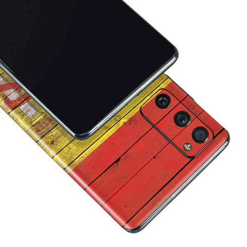 Spain Flag Dark Wood Galaxy S20 Fan Edition Skin