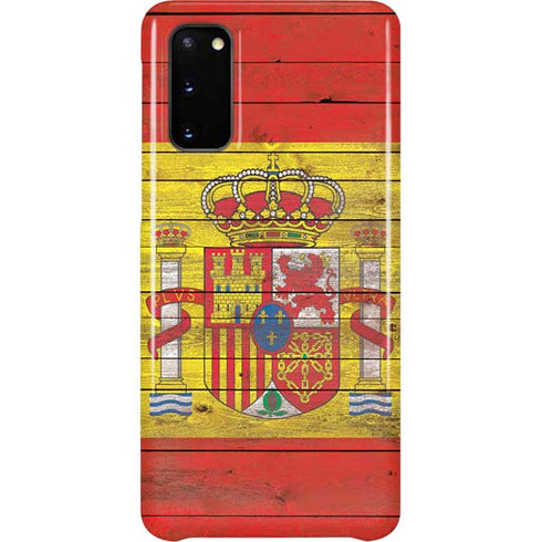 Spain Flag Dark Wood Galaxy S20 Lite Case