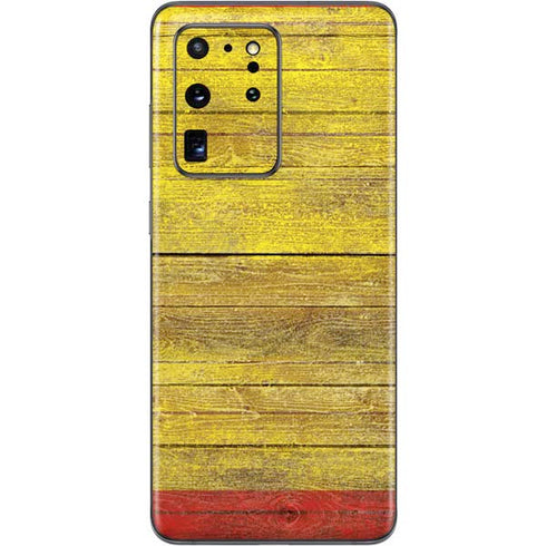 Spain Flag Dark Wood Galaxy S20 Ultra 5G Skin