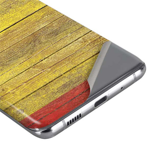 Spain Flag Dark Wood Galaxy S20 Ultra 5G Skin