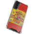 Spain Flag Dark Wood Galaxy S21 Plus 5G Clear Case