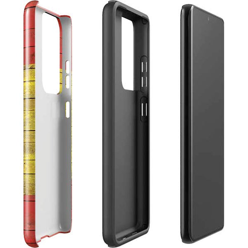 Spain Flag Dark Wood Galaxy S21 Ultra 5G Pro Case