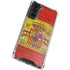 Spain Flag Dark Wood Galaxy S22 Plus Clear Case