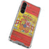 Spain Flag Dark Wood Galaxy S23 Plus Clear Case