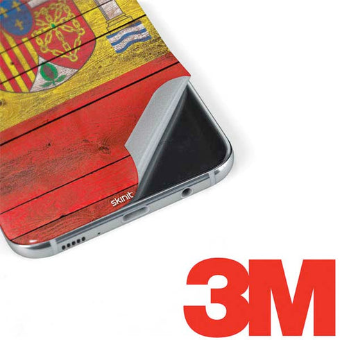 Spain Flag Dark Wood Galaxy S8 Plus Skin