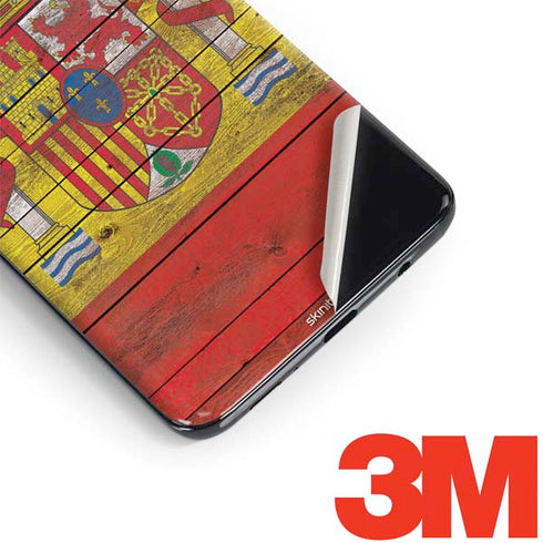 Spain Flag Dark Wood Galaxy S9 Skin