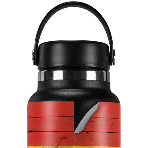 Spain Flag Dark Wood Hydro Flask 32oz Wide Mouth Skin