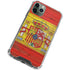 Spain Flag Dark Wood iPhone 12 Pro Clear Case