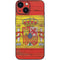 Spain Flag Dark Wood iPhone 13 Mini Skin