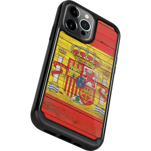 Spain Flag Dark Wood iPhone 13 Pro Cargo Case